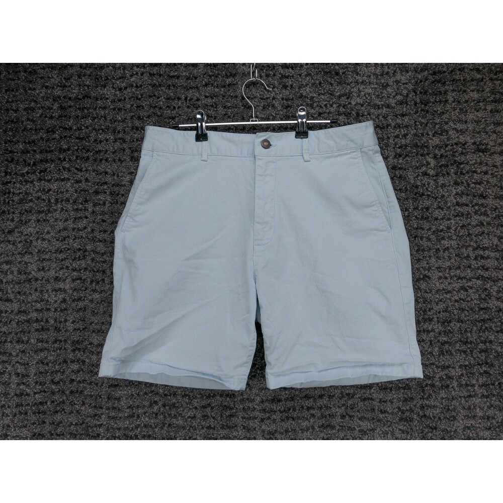 Flint and Tinder Shorts Mens 33 Actual 32 Light Blue Chino Stretch Casual Preppy
